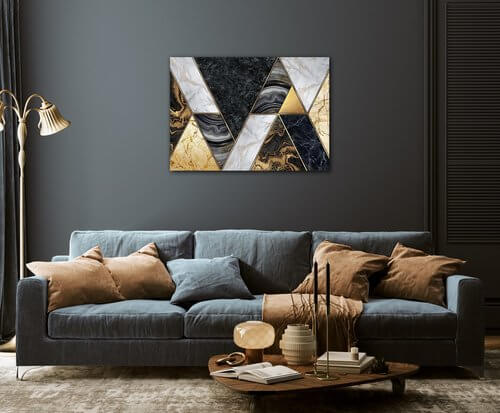 Bild Gold black abstract - 70 x 50 cm