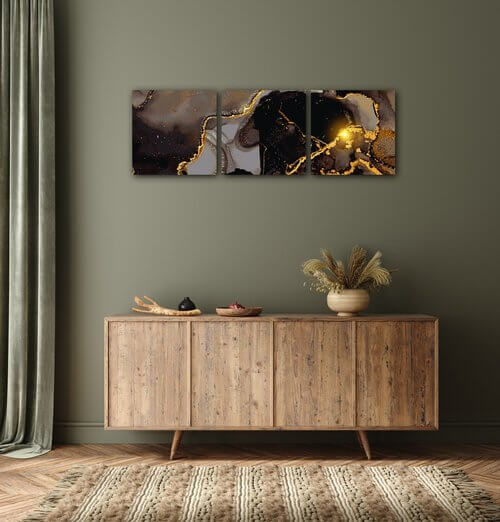 Bild Shiny abstract - 90 x 30 cm (3-teiliges)