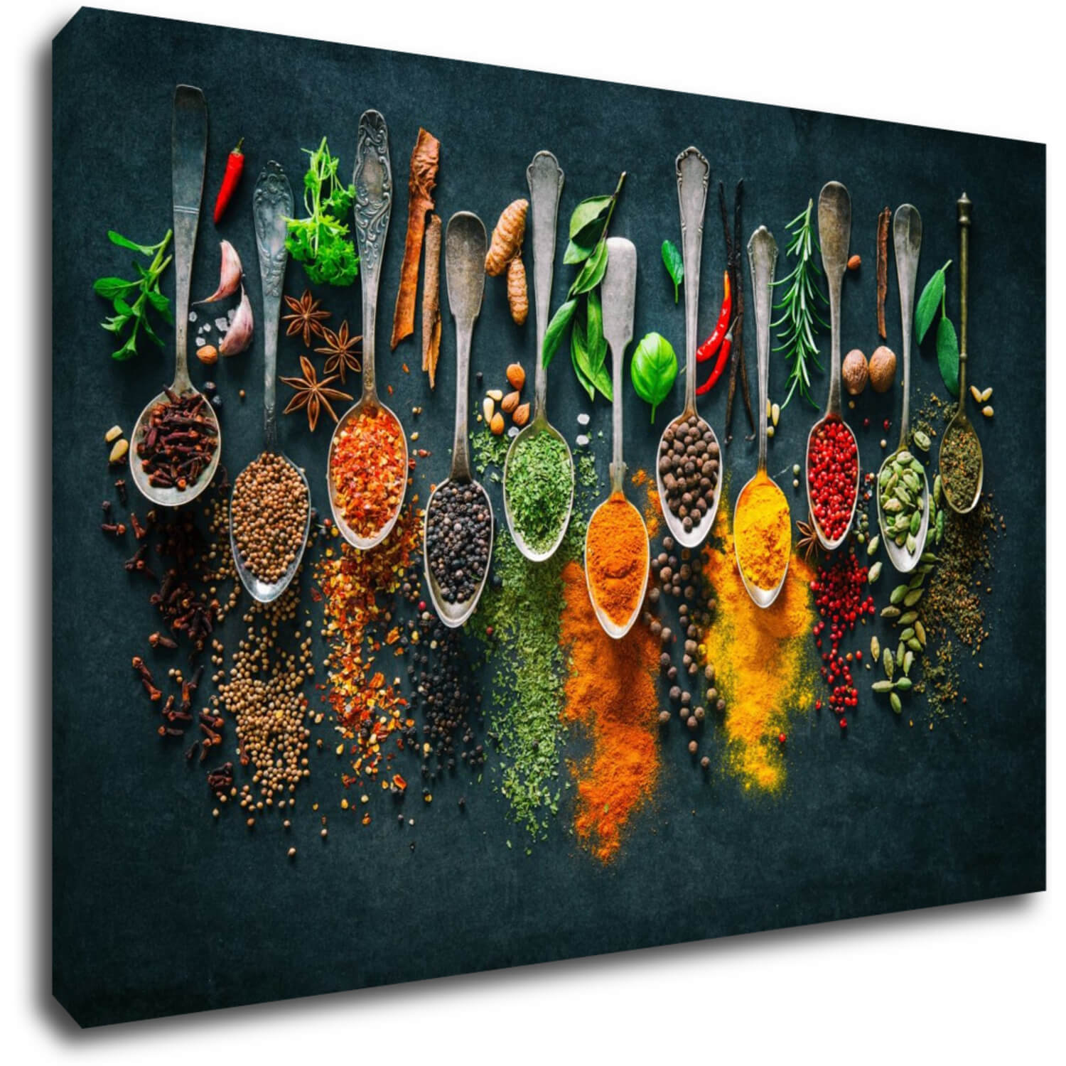Bild Teaspoons and spice - 90 x 60 cm