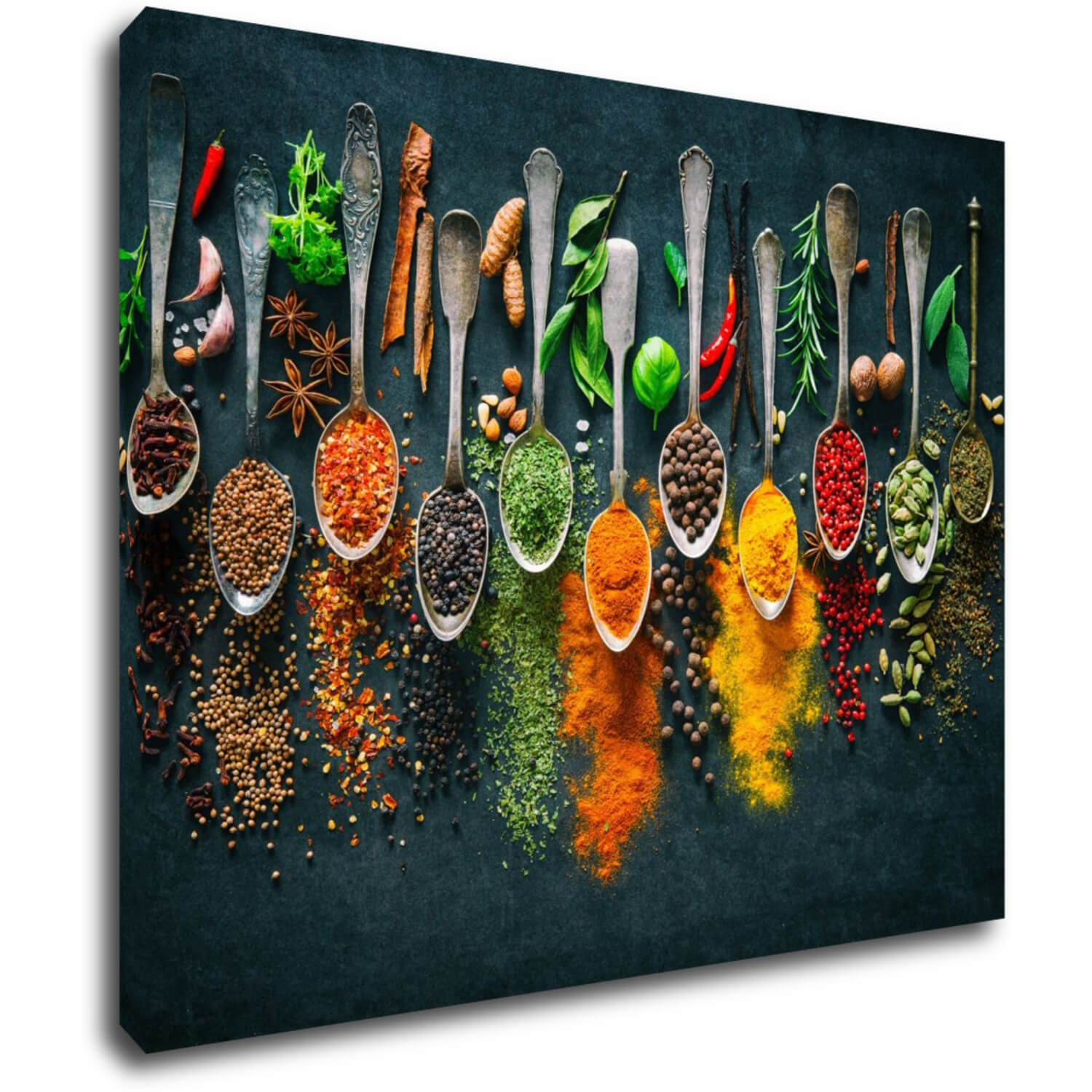 Bild Teaspoons and spice - 90 x 70 cm