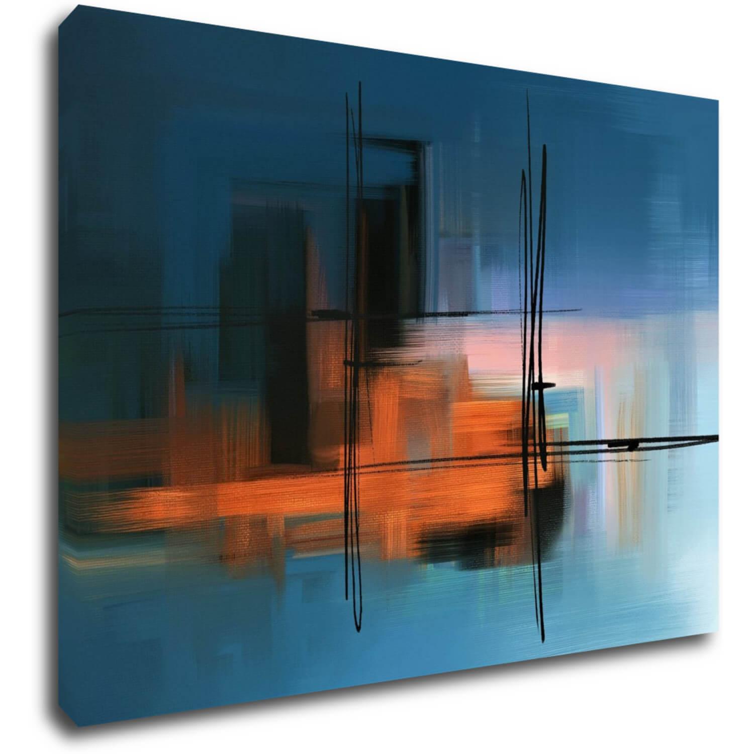 Bild Abstract design blue - 70 x 50 cm