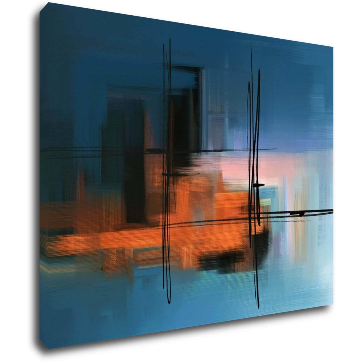 Bild Abstract design blue - 90 x 70 cm