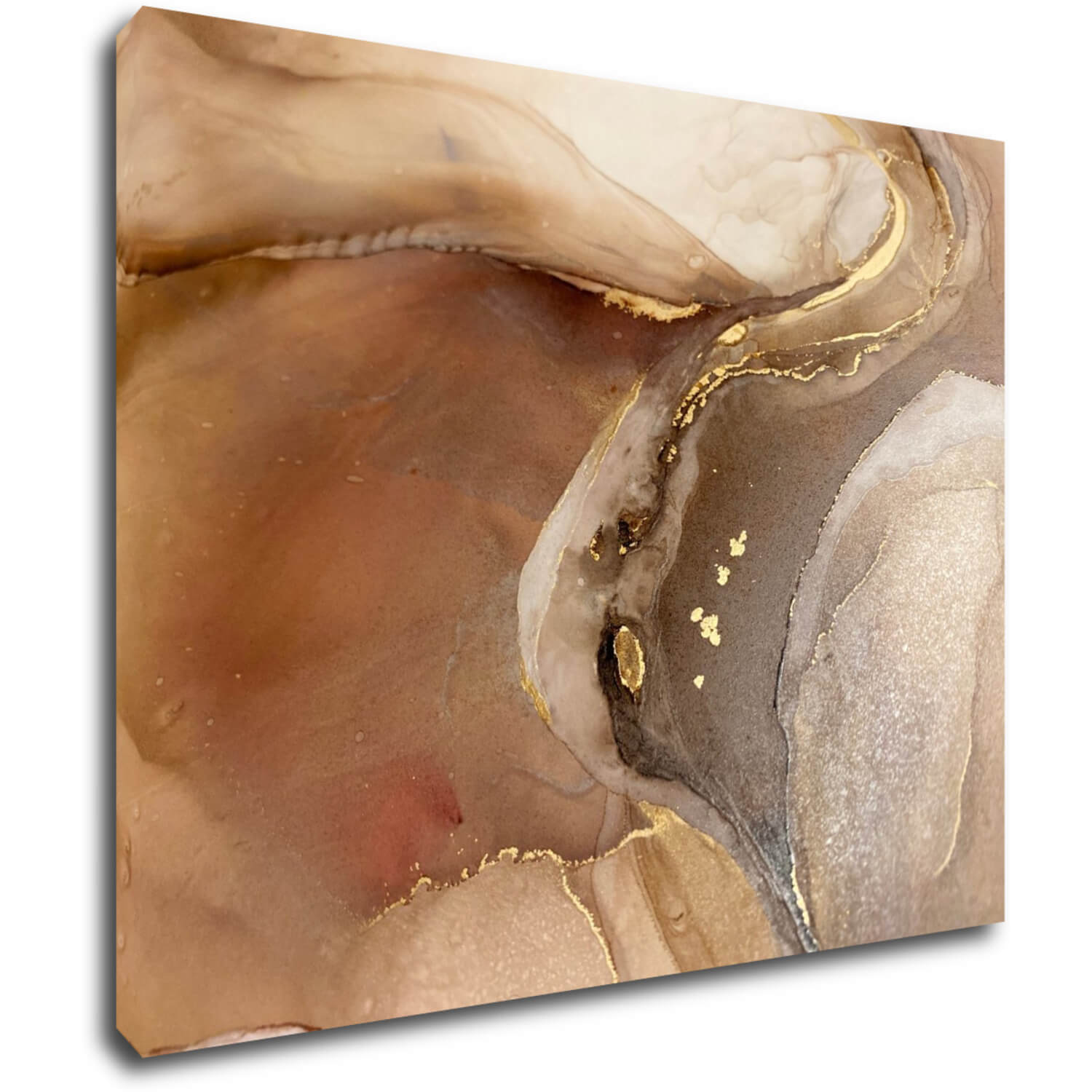 Bild Golden Beige Fluid - 90 x 70 cm