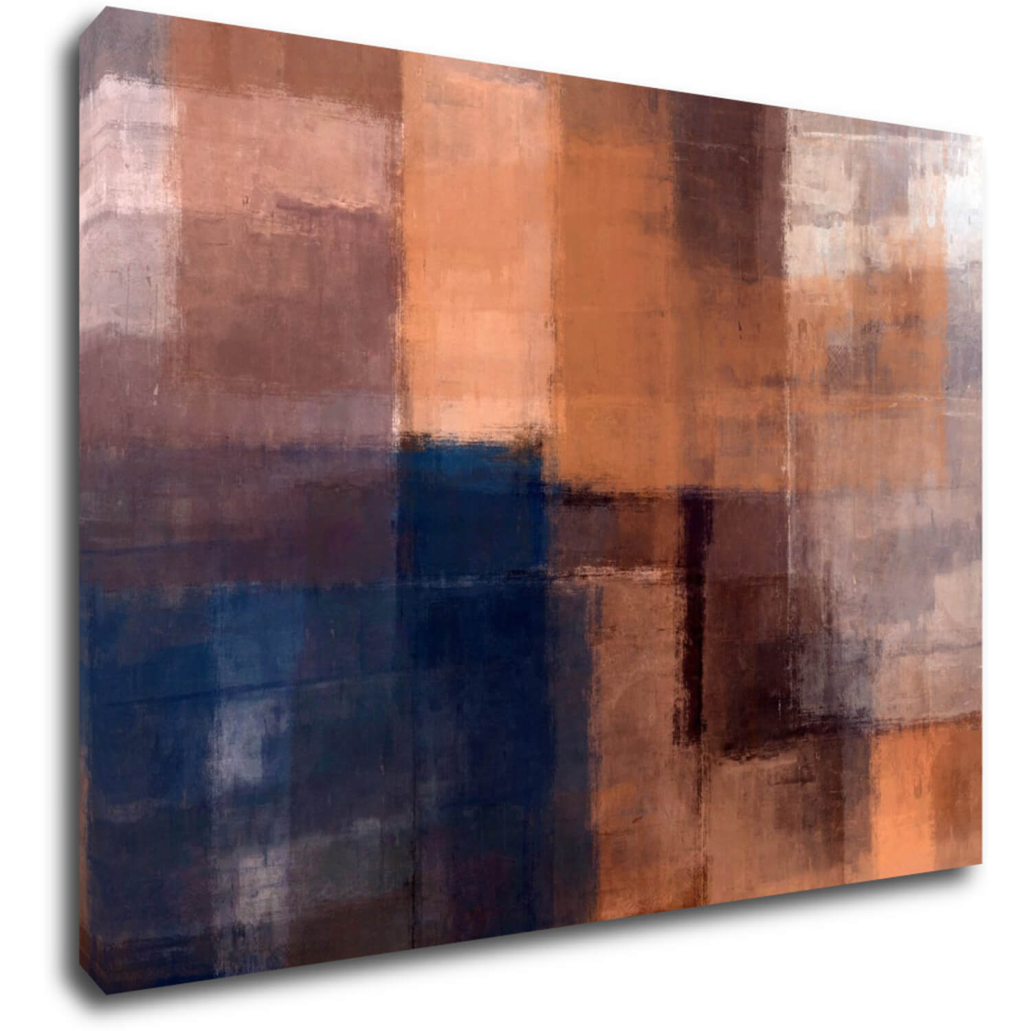 Bild Orange blue beige abstrakt - 70 x 50 cm