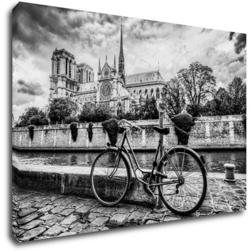 Bild Street with an old bicycle - 60 x 40 cm