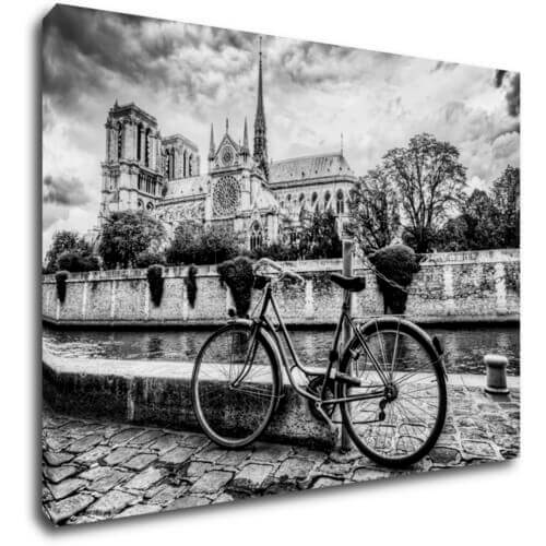 Bild Street with an old bicycle - 70 x 50 cm