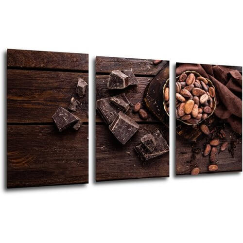 Bild Chocolate on wood - 120 x 60 cm (3-teiliges)