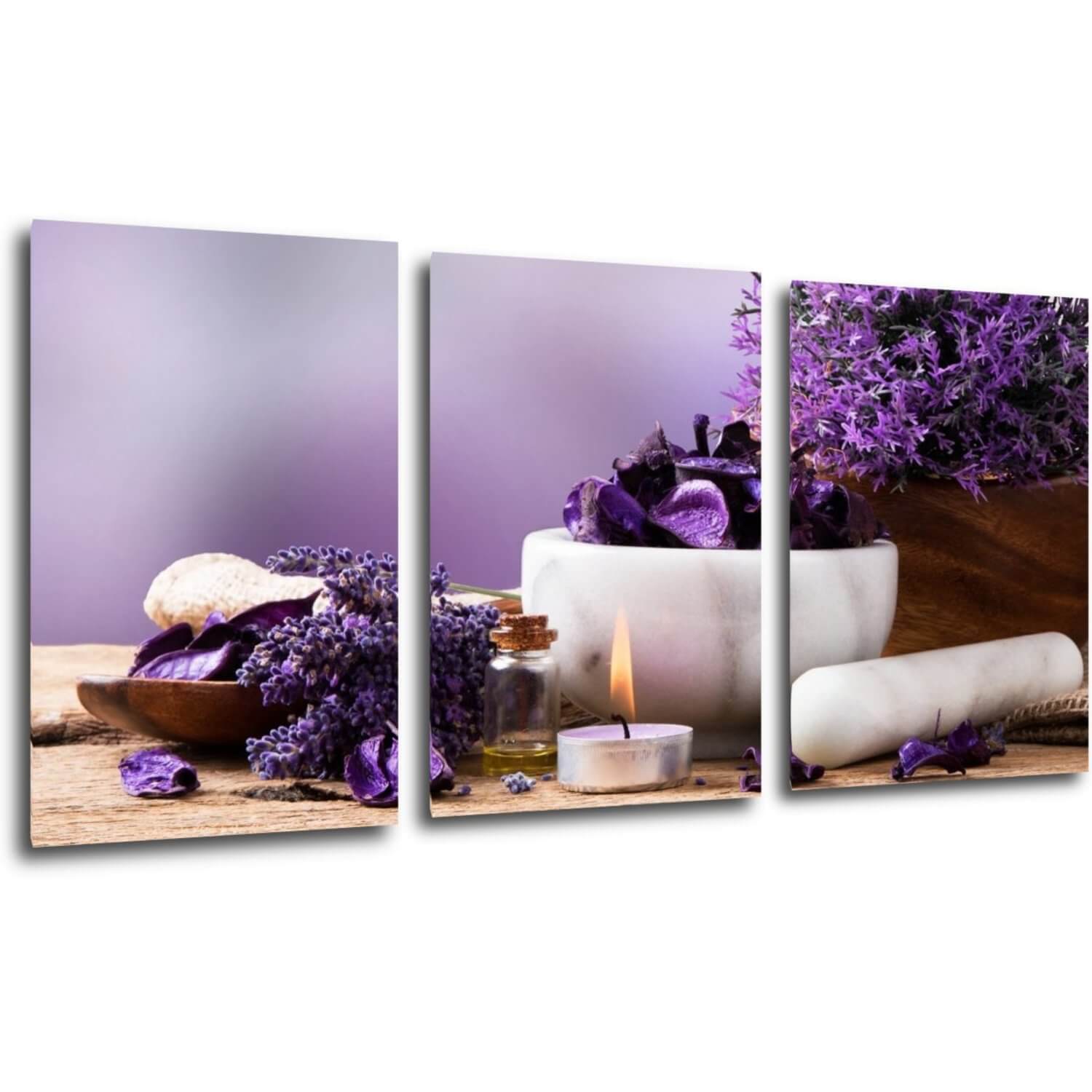 Bild Lavender still life - 120 x 60 cm (3-teiliges)