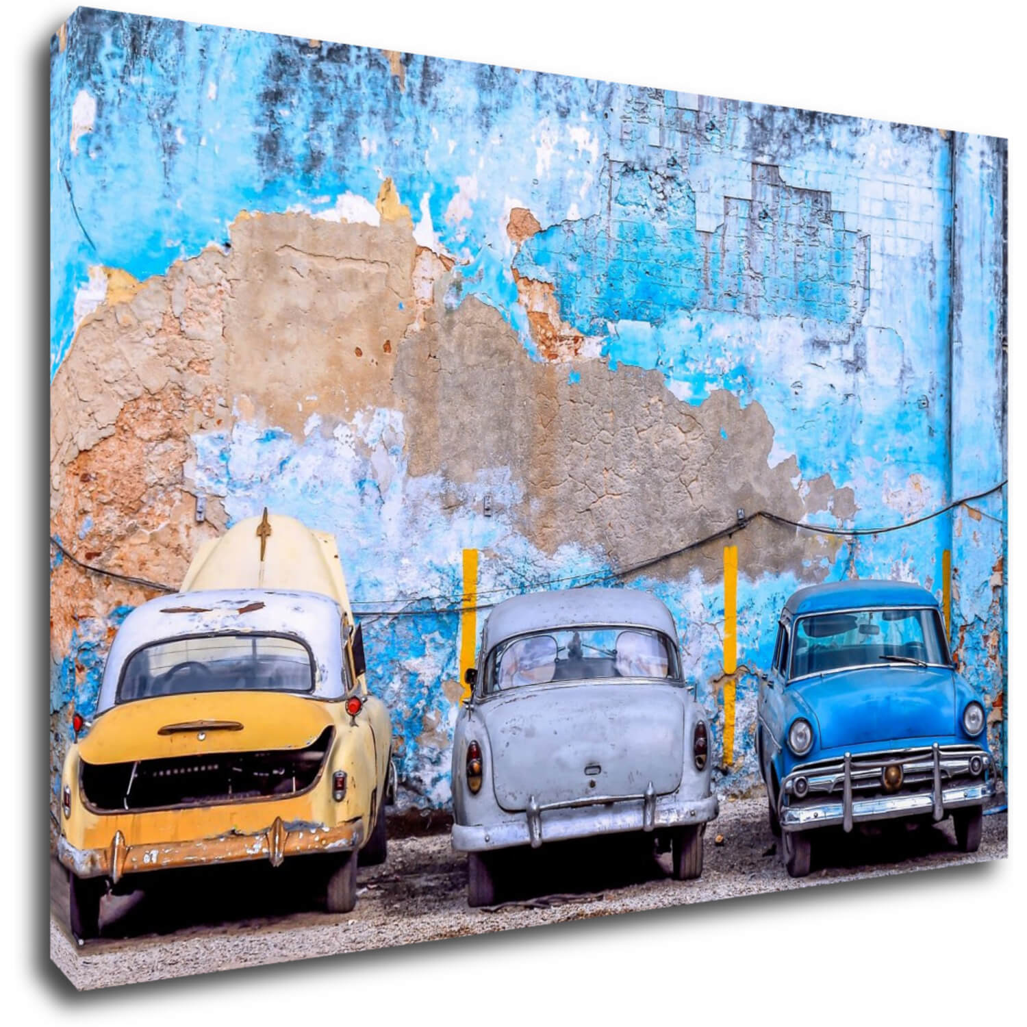 Bild Old blue cars - 60 x 40 cm