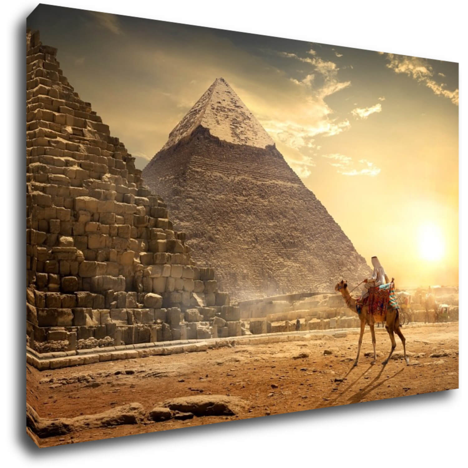 Bild Pyramids and sunrise - 90 x 60 cm