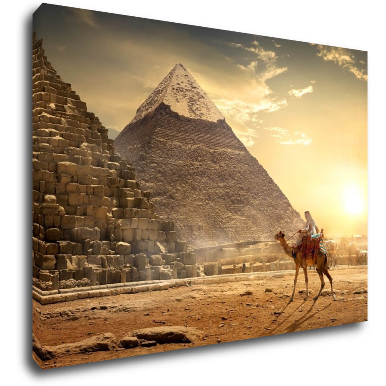 Bild Pyramids and sunrise - 70 x 50 cm