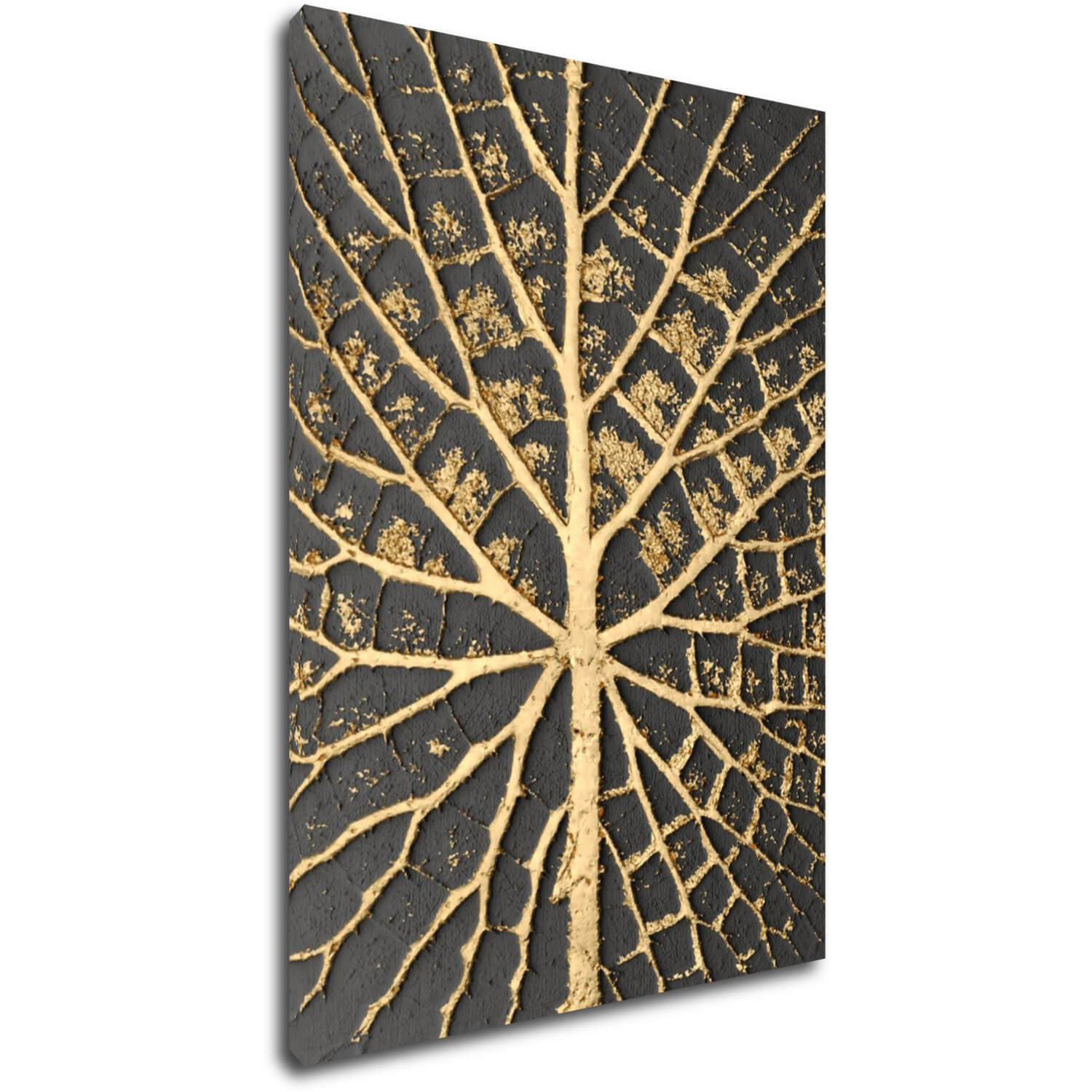 Bild Golden leaf structure - 50 x 70 cm