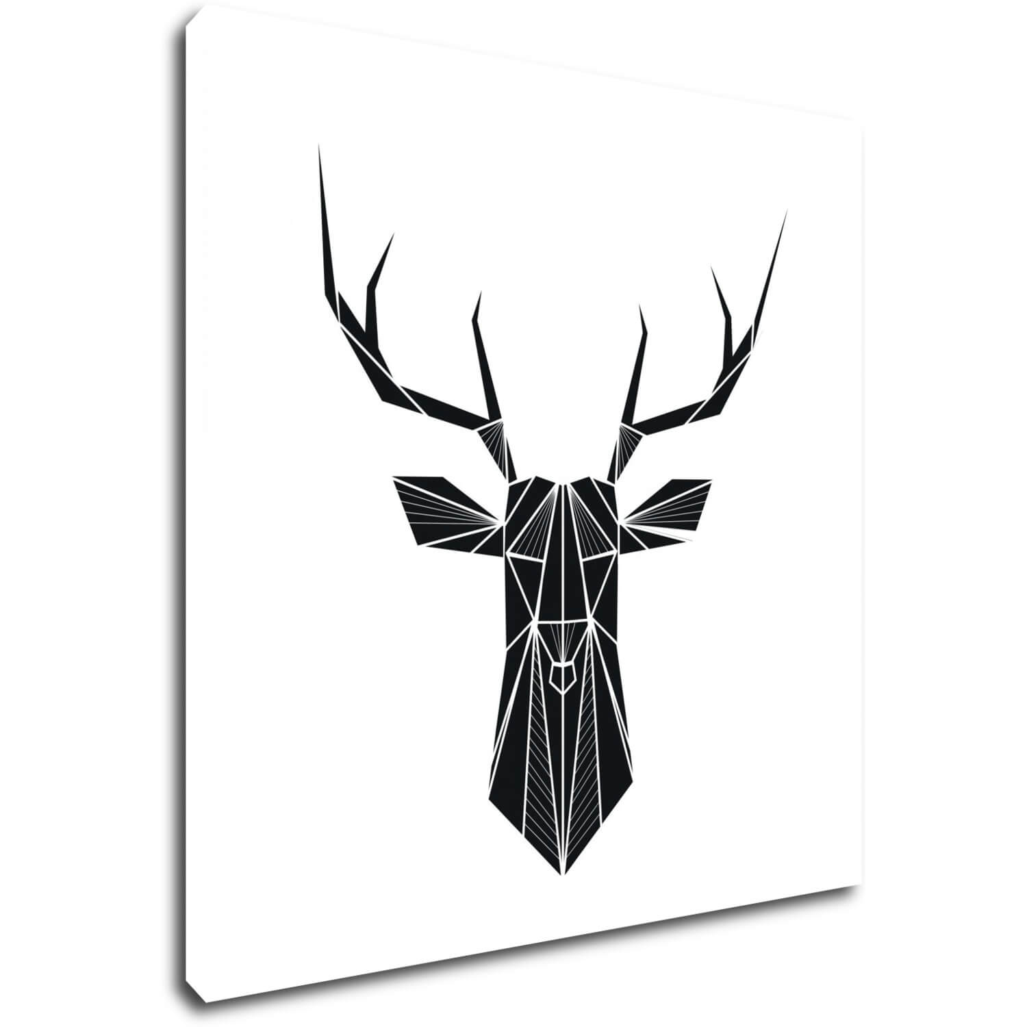 Bild Abstract deer black and white background - 70 x 70 cm