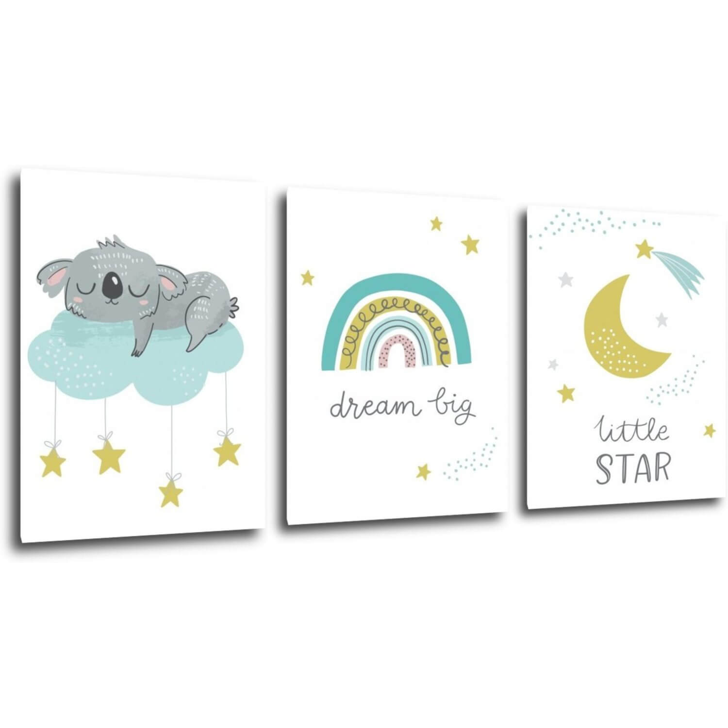 Obraz Dream big koala - 90 x 40 cm (3-teiliges)