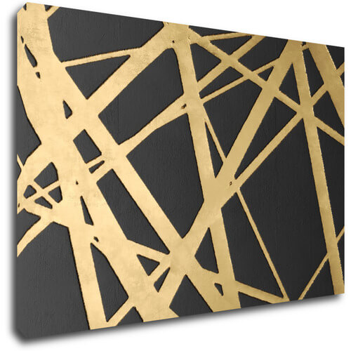 Bild Abstract golden lines - 60 x 40 cm