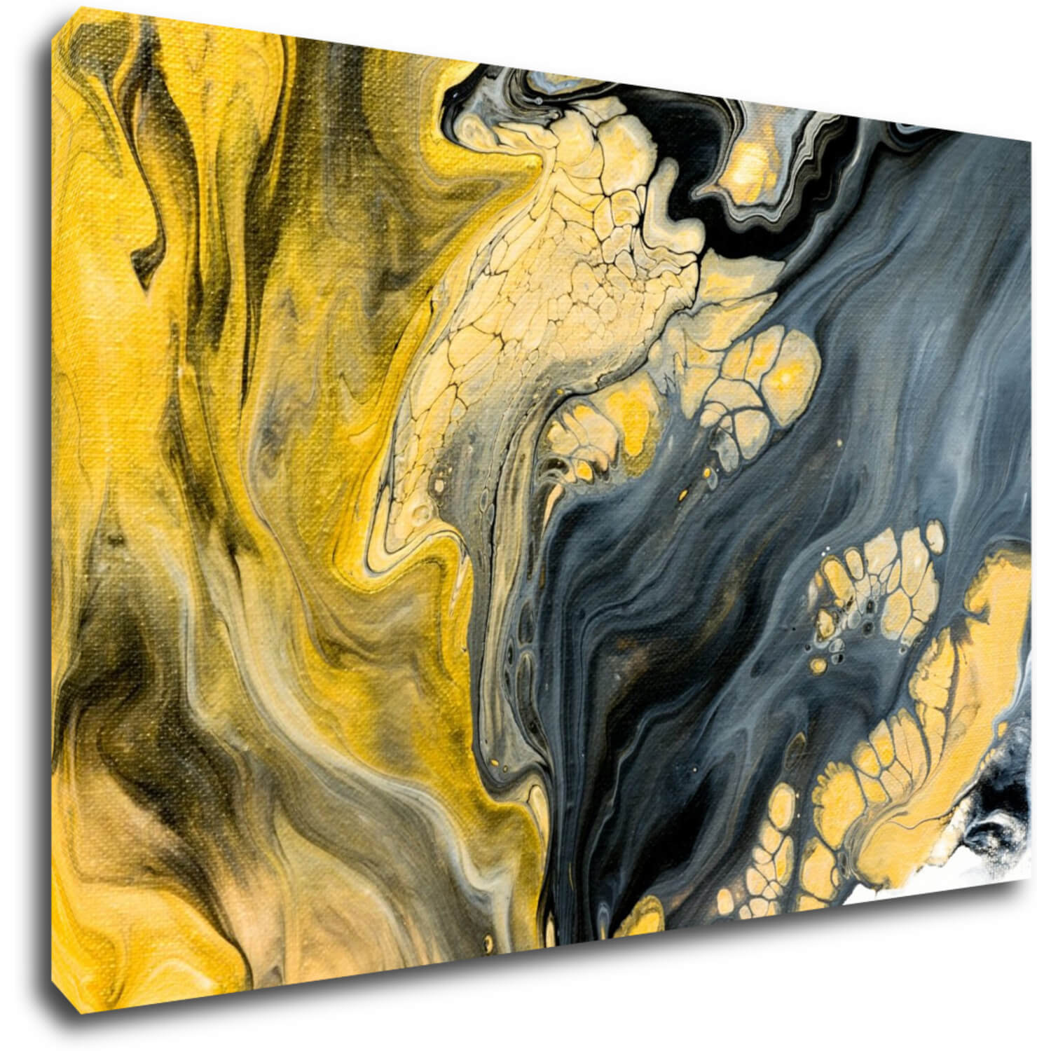 Bild Yellow grey abstract2 - 60 x 40 cm