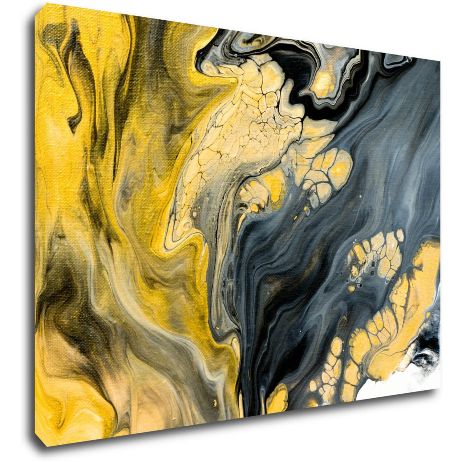 Bild Yellow grey abstract2 - 70 x 50 cm