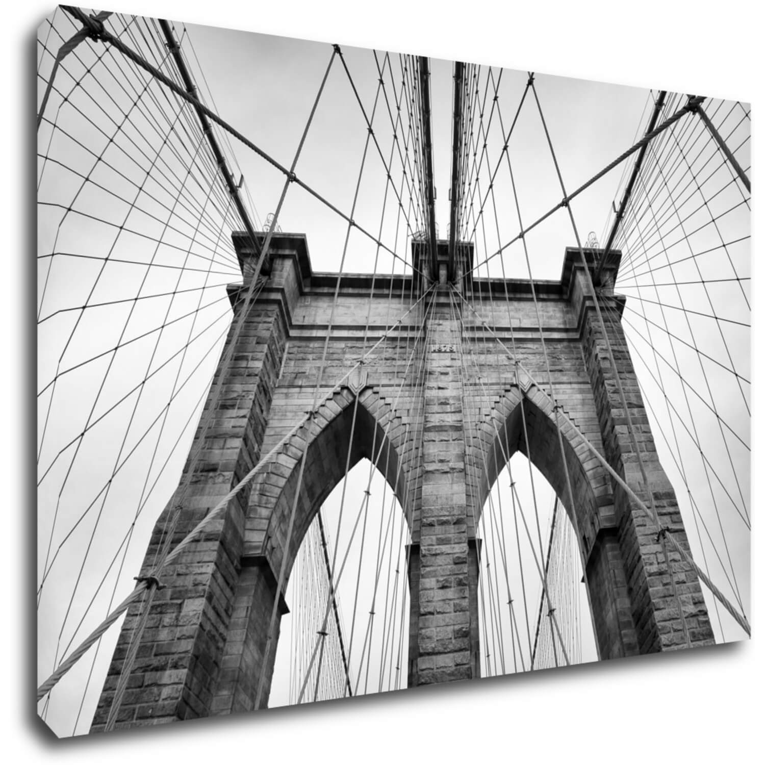 Bild Brooklyn bridge black and white - 60 x 40 cm
