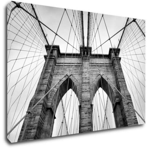 Bild Brooklyn bridge black and white - 60 x 40 cm