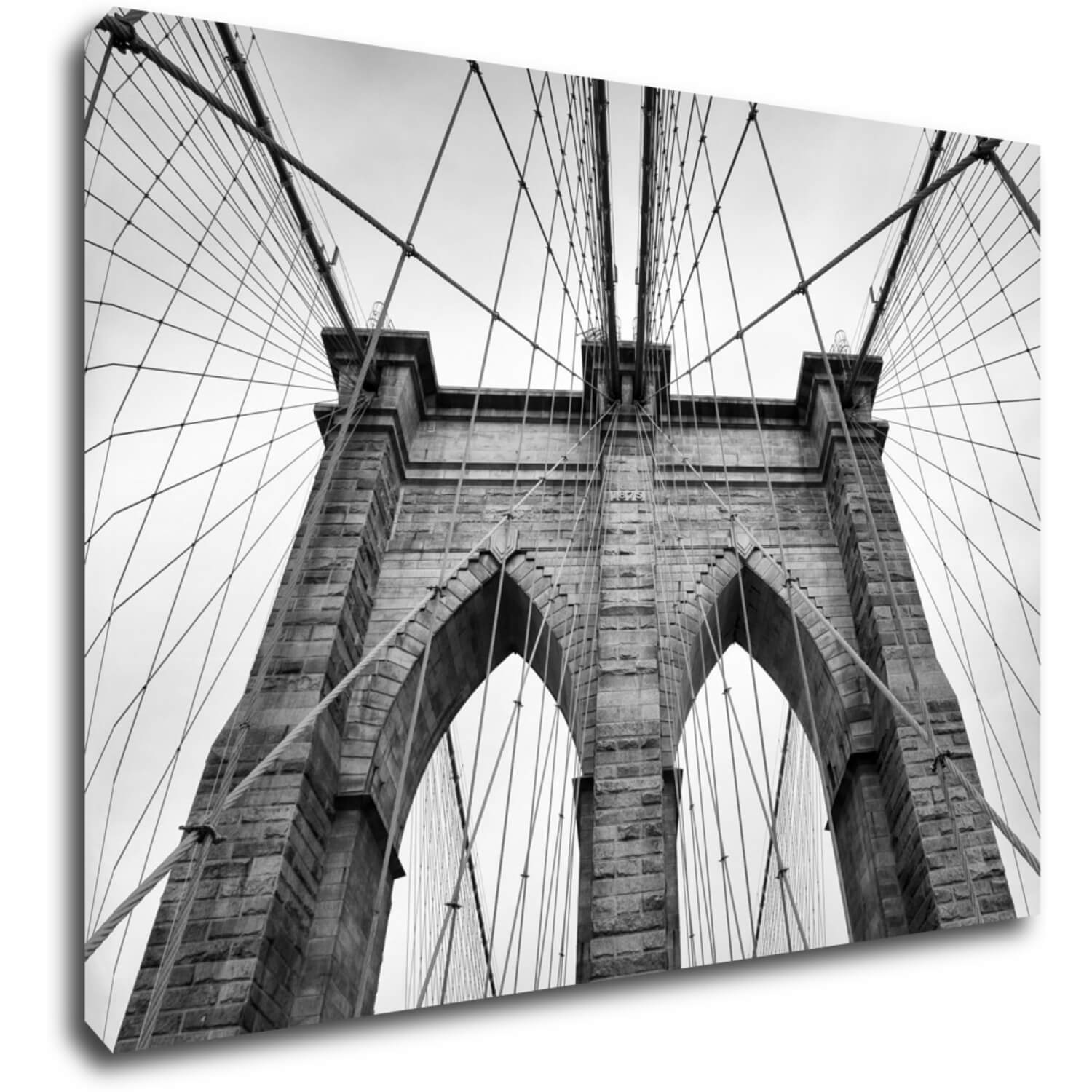 Bild Brooklyn bridge black and white - 70 x 50 cm