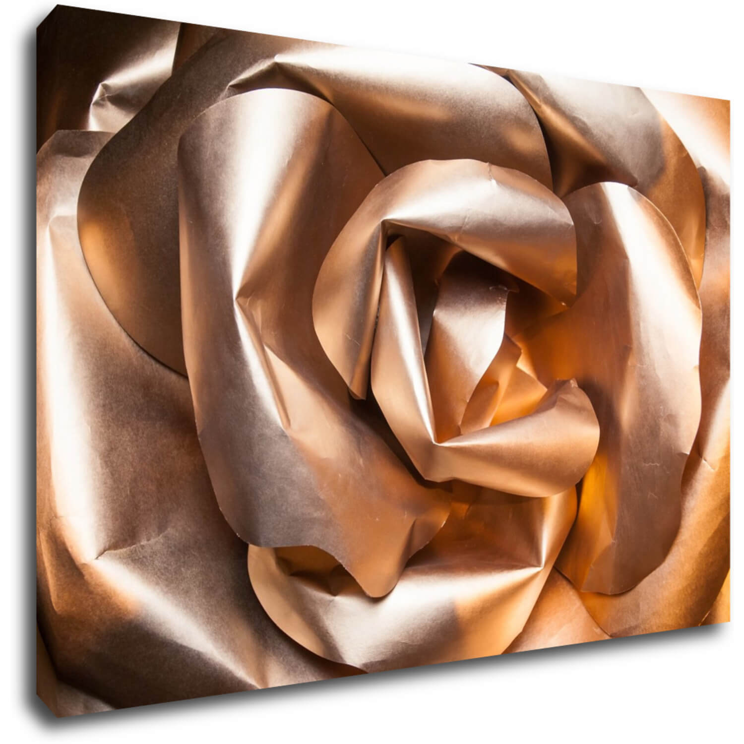 Bild Golden paper rose abstract - 90 x 60 cm