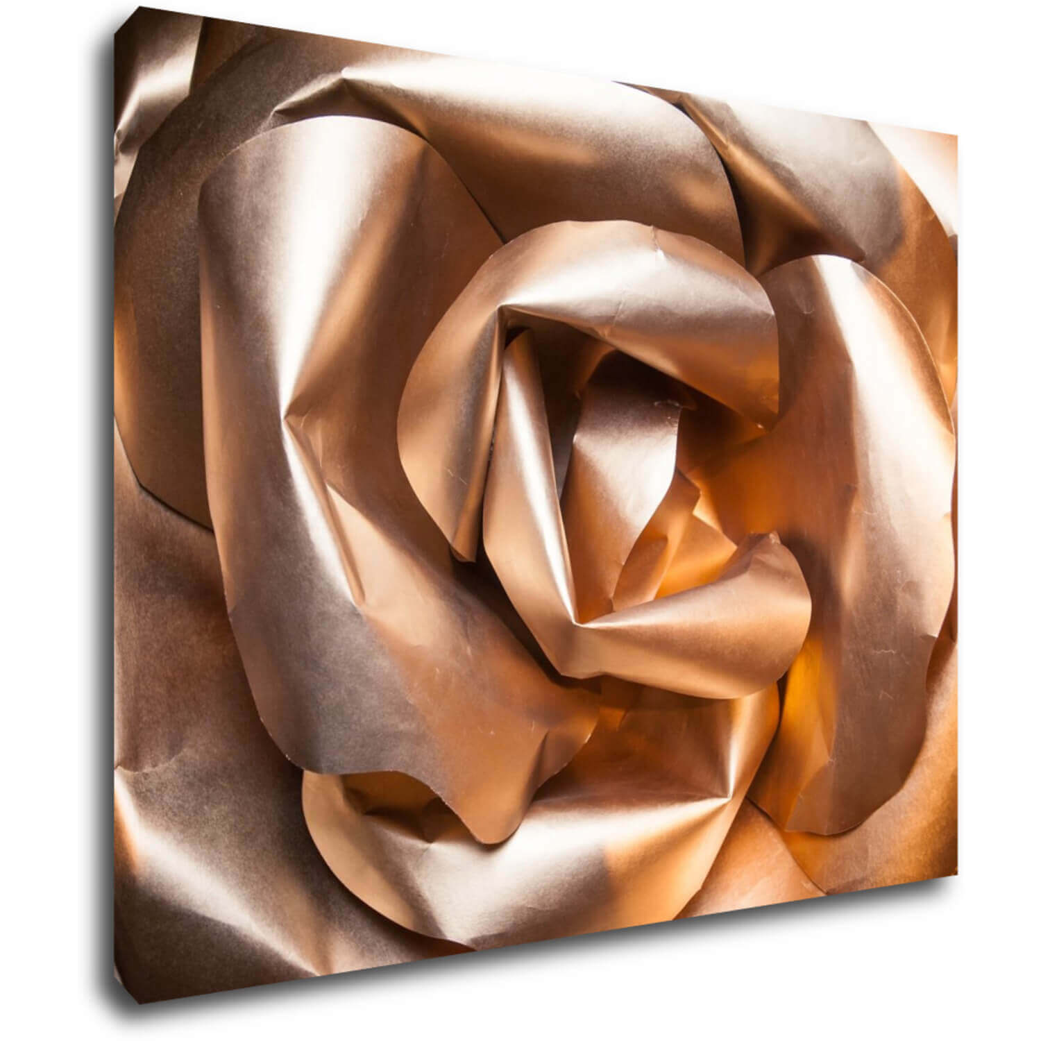 Bild Golden paper rose abstract - 90 x 70 cm