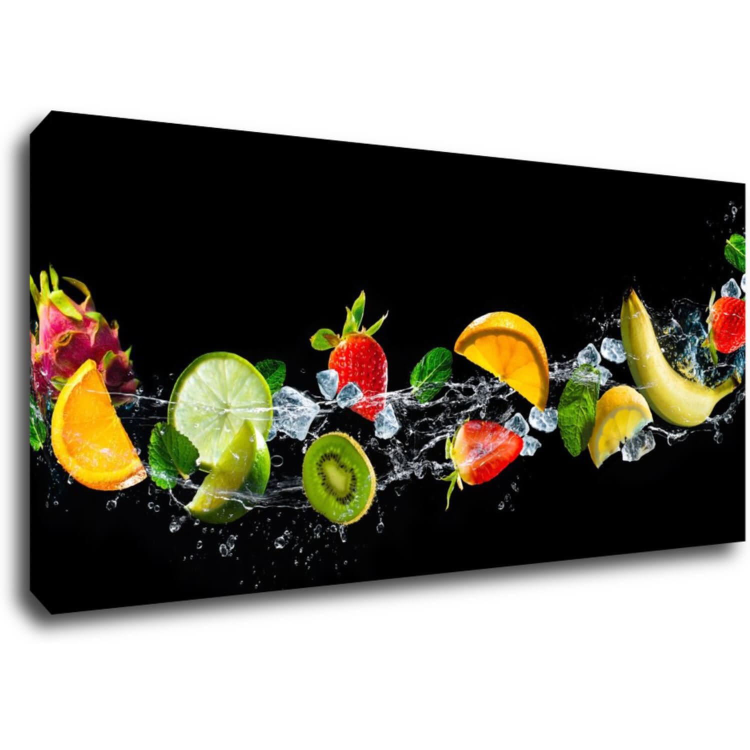 Bild Fruit black background - 90 x 40 cm