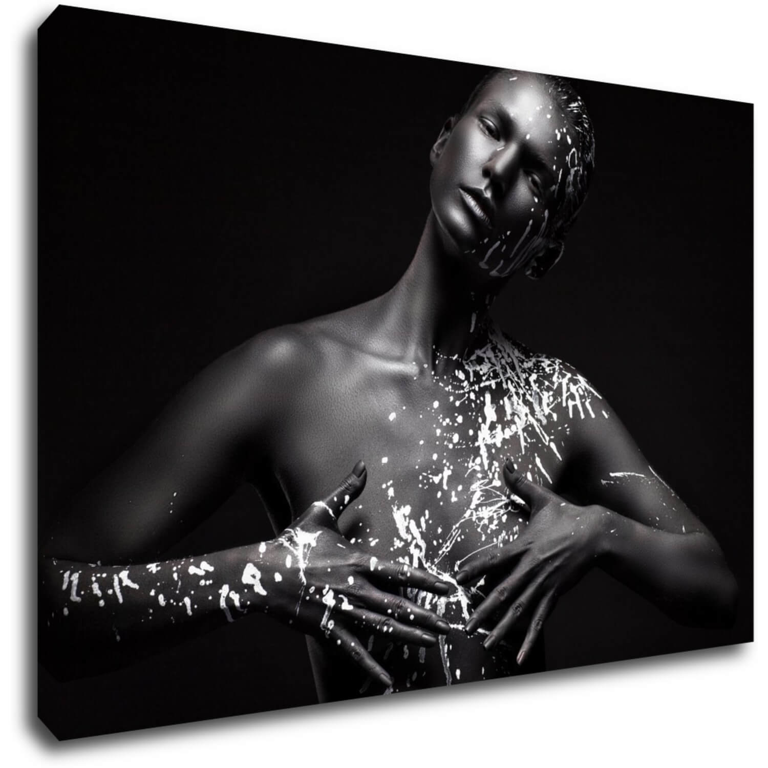 Bild Woman portrait black silver - 60 x 40 cm
