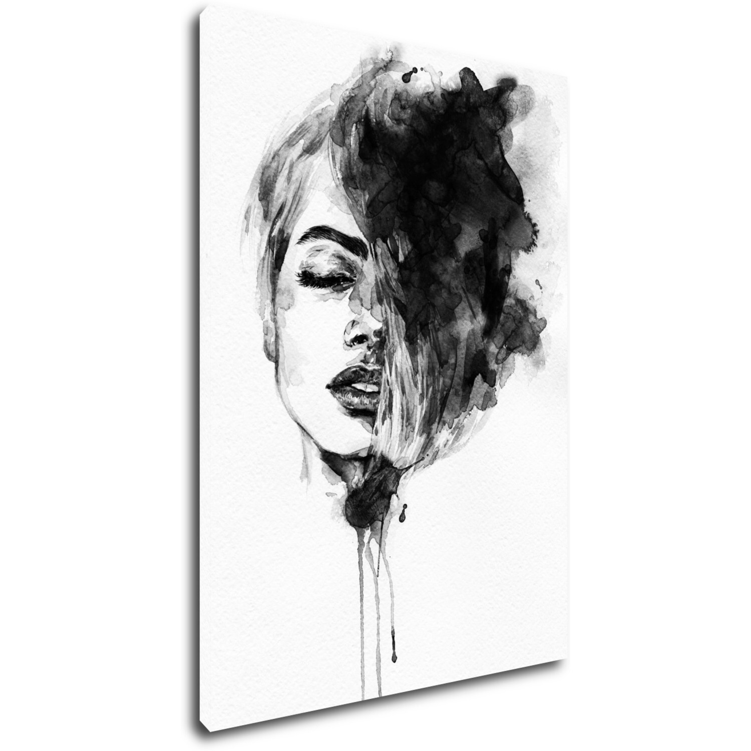 Bild Woman black and white ilustration - 50 x 70 cm