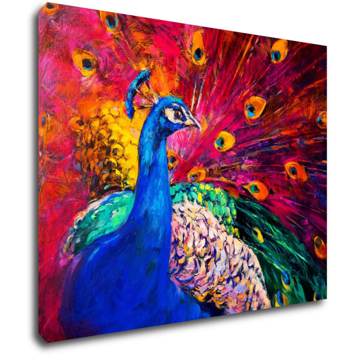 Bild Colorful Peacock - 90 x 70 cm