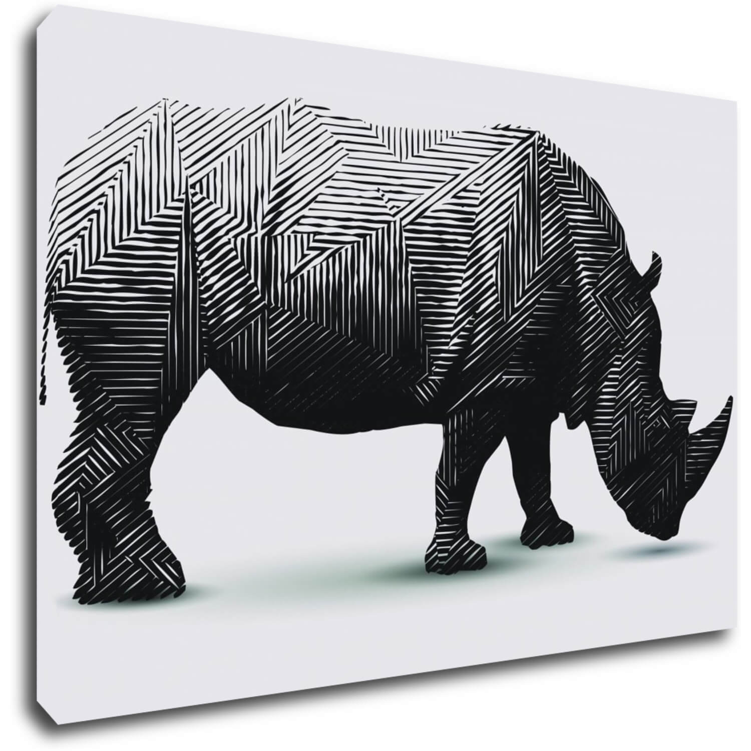 Bild Rhinoceros black and white - 60 x 40 cm
