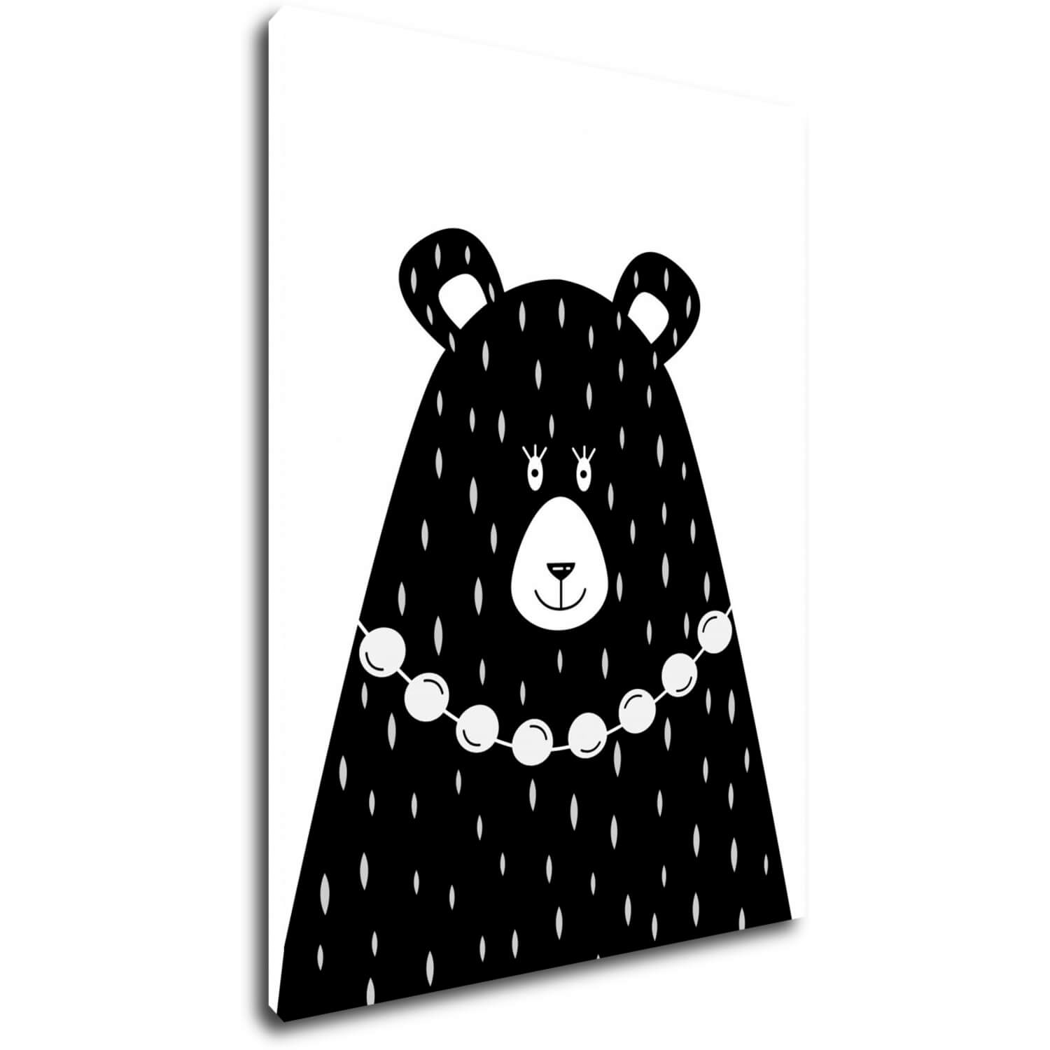 Obraz Black and white bear - 30 x 40 cm