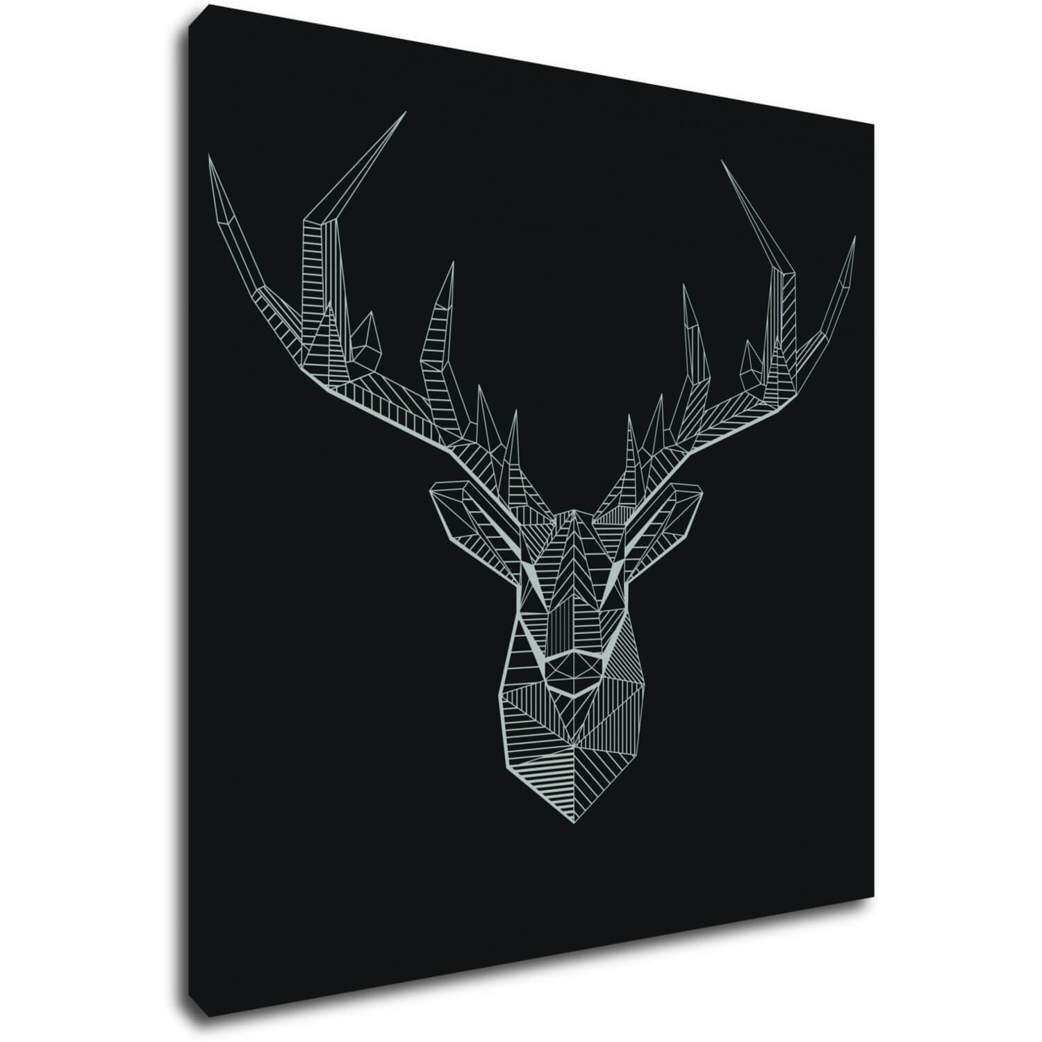 Bild Deer black and white - 90 x 90 cm