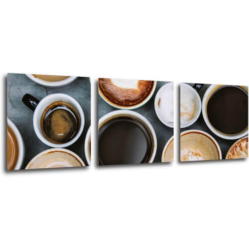 Bild Coffee types - 90 x 30 cm (3-teiliges)