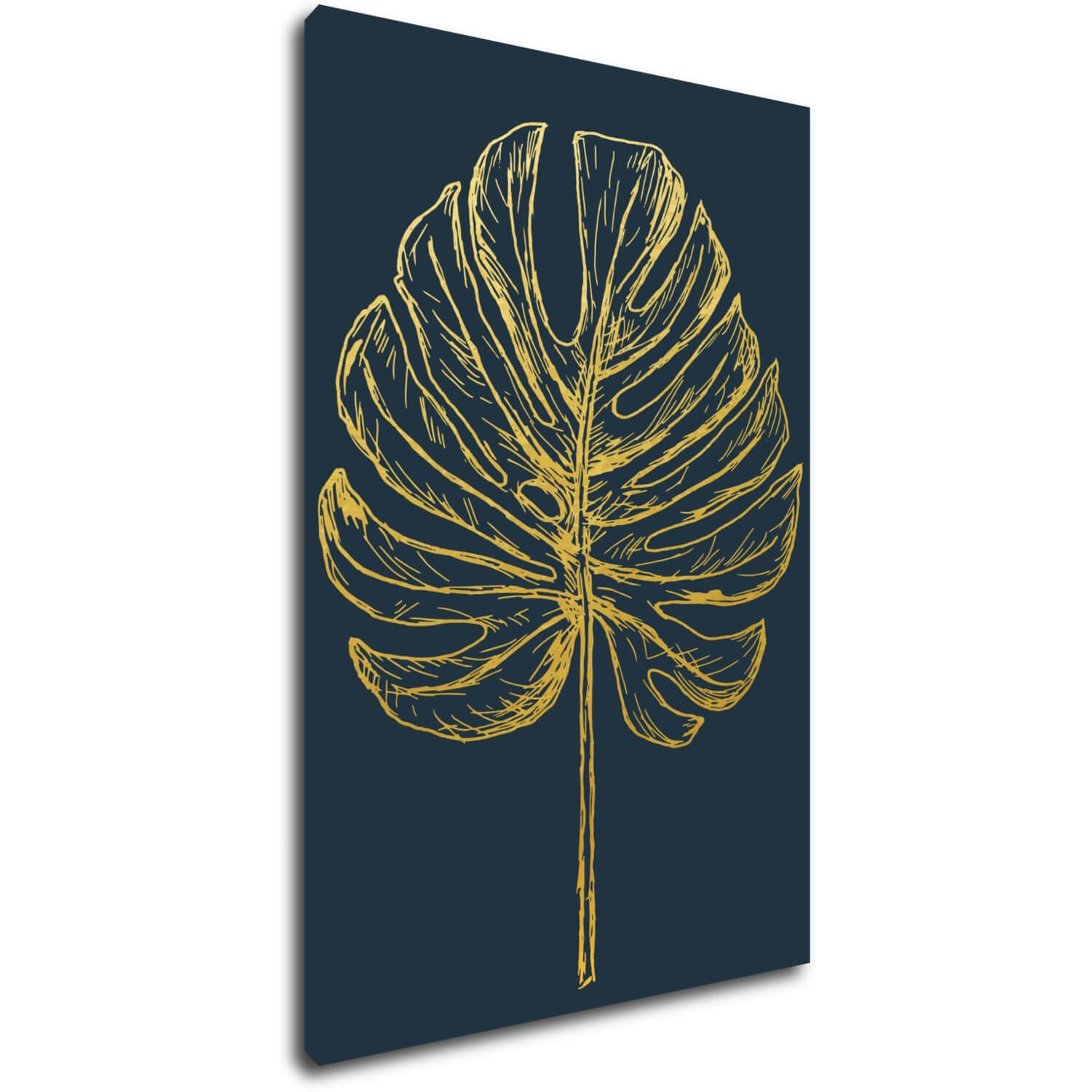 Bild Golden leaf dark background - 60 x 90 cm