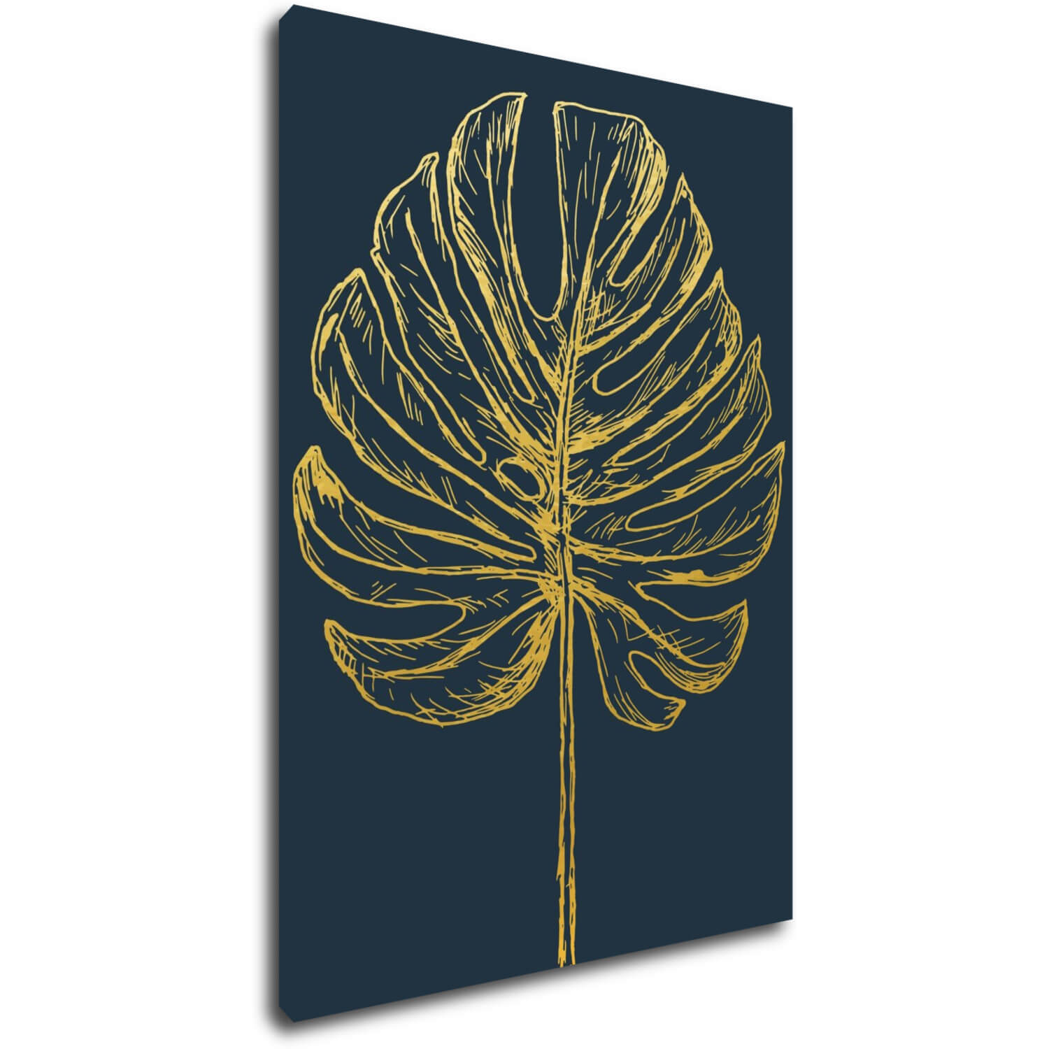 Bild Golden leaf dark background - 50 x 70 cm
