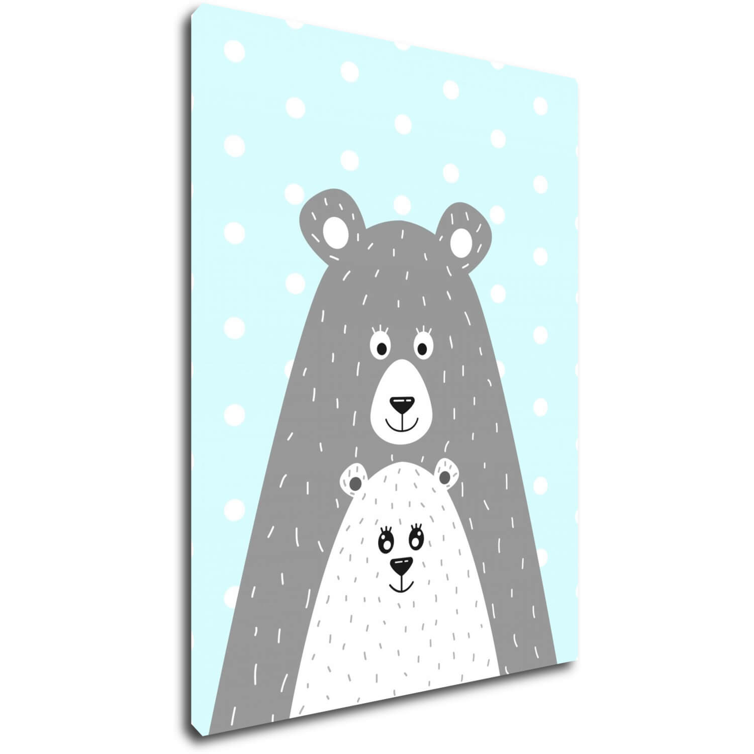 Obraz Bear blue background - 30 x 40 cm