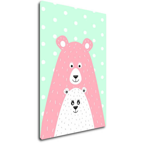 Obraz Pink blue bear - 40 x 60 cm
