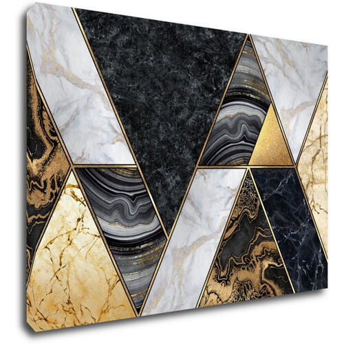 Bild Gold black abstract - 70 x 50 cm