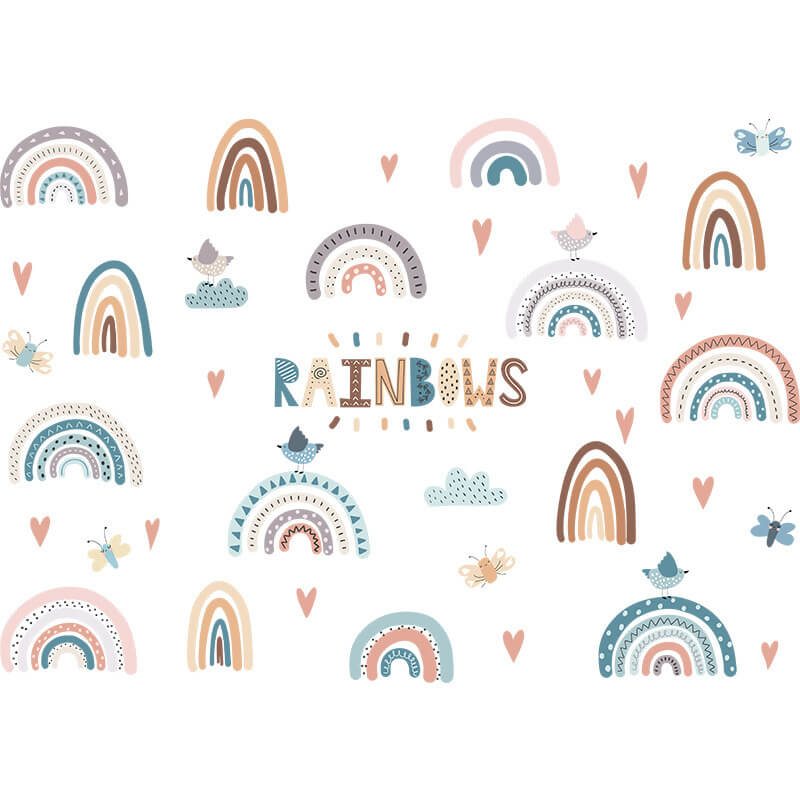 Wandaufkleber für das Kinderzimmer Colorful little rainbows