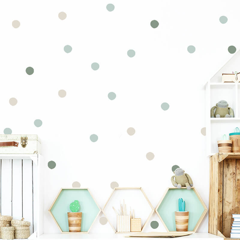 Wandaufkleber für das Kinderzimmer Green dots