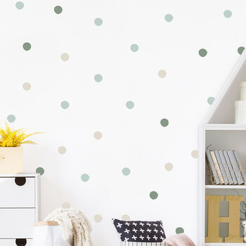Wandaufkleber für das Kinderzimmer Green dots