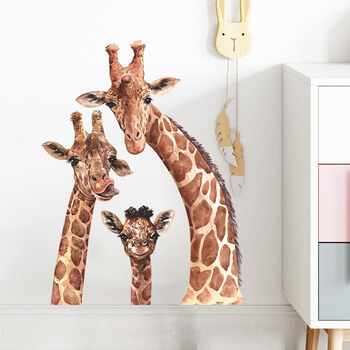 Wandaufkleber für das Kinderzimmer Cute giraffes - 60x40cm