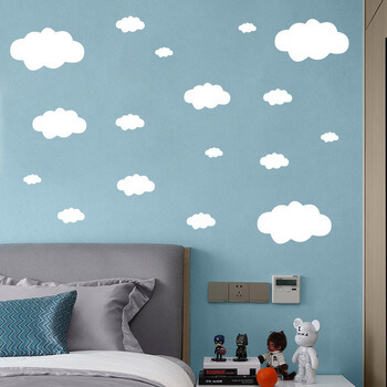 Wandaufkleber für das Kinderzimmer White clouds