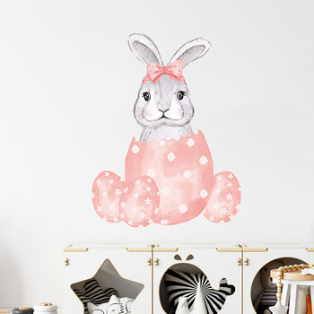 Wandaufkleber für das Kinderzimmer Bunny and egg