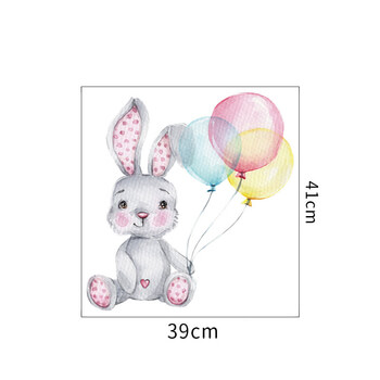 Wandaufkleber für das Kinderzimmer Rabbit and balloons