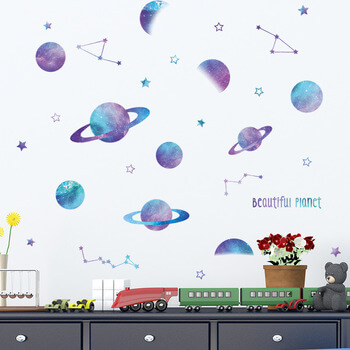 Wandaufkleber für das Kinderzimmer Planets