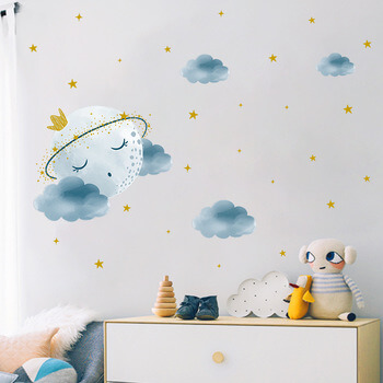 Wandaufkleber für das Kinderzimmer Sleeping moon